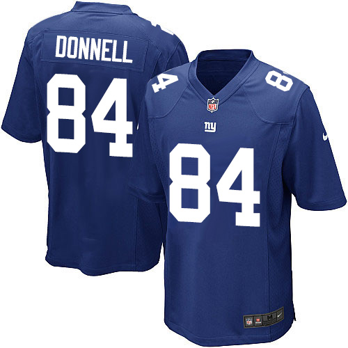 Men's Game Larry Donnell Nike Jersey Royal Blue Home - #84 NFL New York Giants